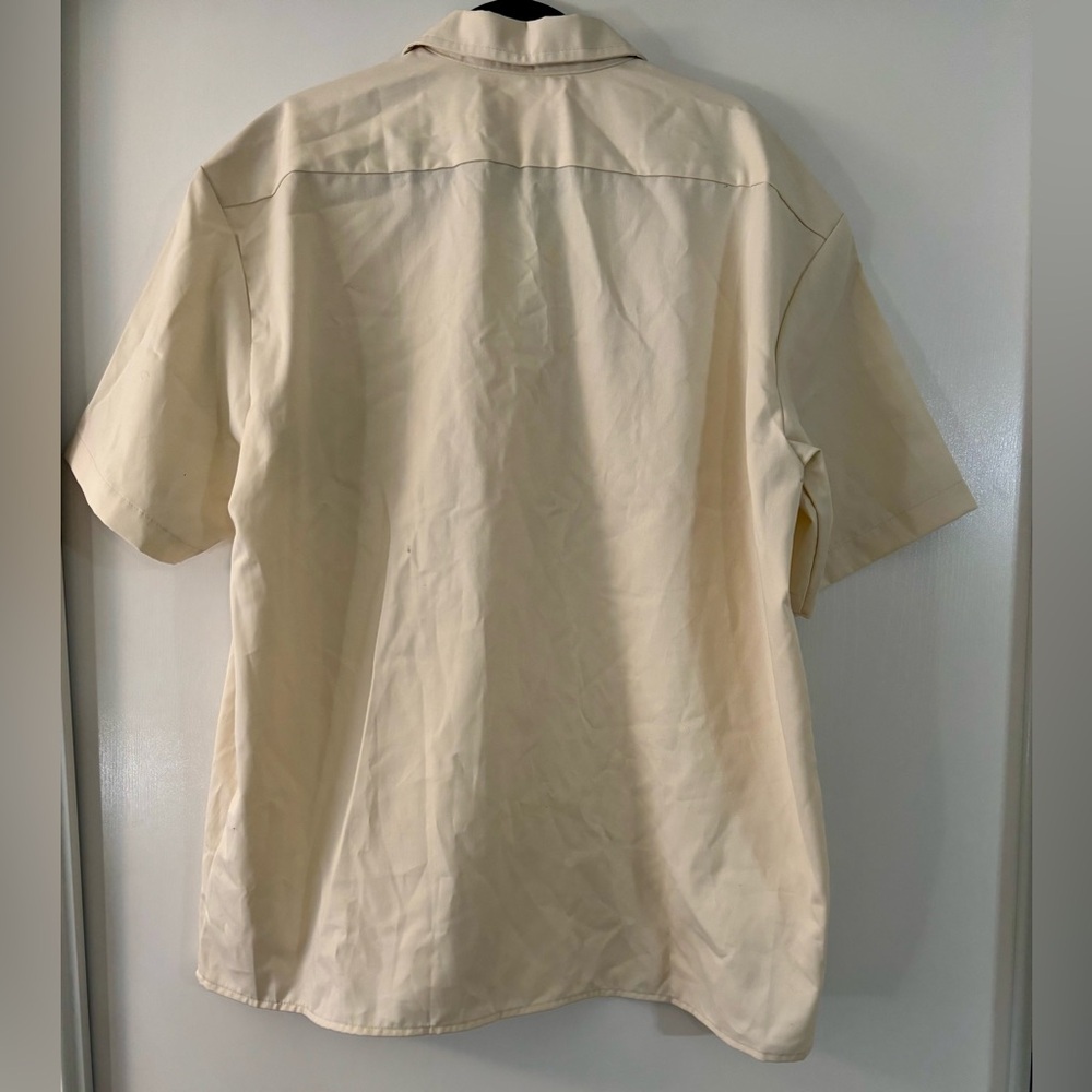 Dickies Men’s Short Sleeve Work Shirt in Ivory Size XL - Picture 2 of 7